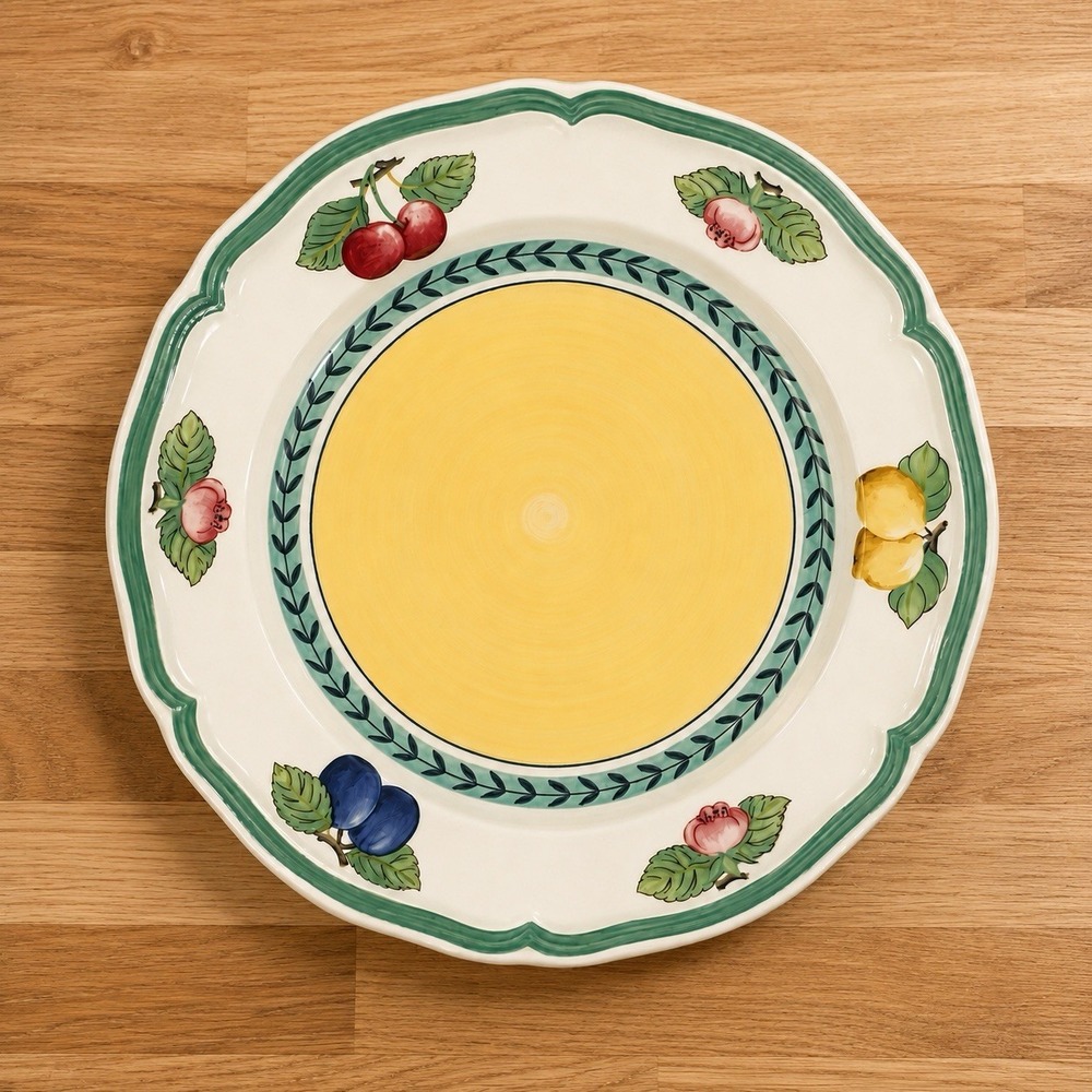 Villeroy & Boch French Garden Dinner Plate Yellow Center Fruit 10.5" NEW - Picture 2 of 4